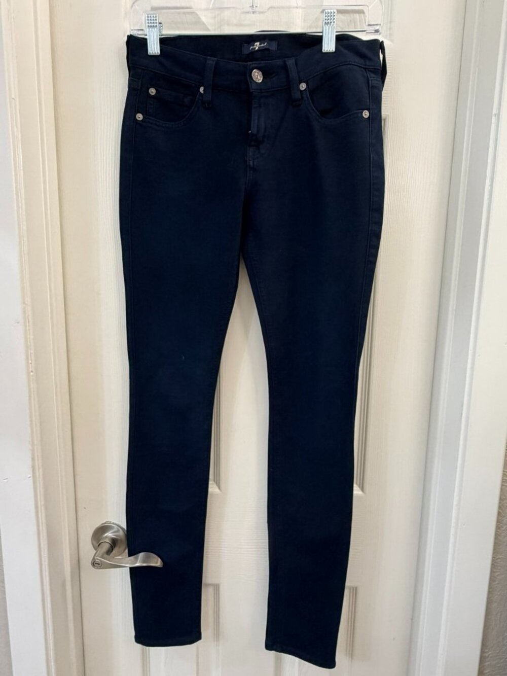 7 For All Mankind Women’s Navy Skinny Stretch Jeans Size 26
